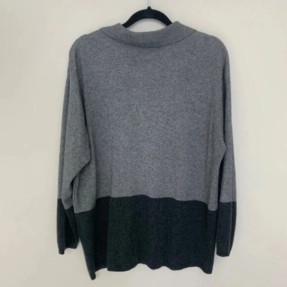 Basler Black Grey Cashmere Silk Button Up Cardigan 44 - Picture 2 of 7